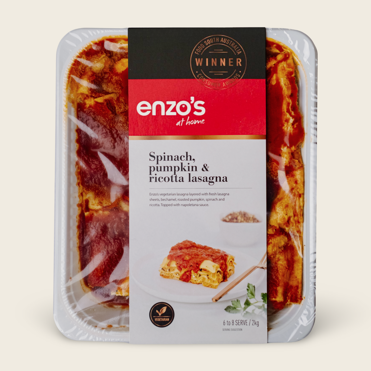 Spinach, Pumpkin & Ricotta Lasagna Large