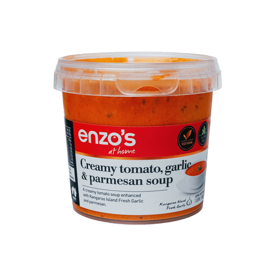 Creamy Tomato, Garlic & Parmesan Soup 350g - Enzo's at Home