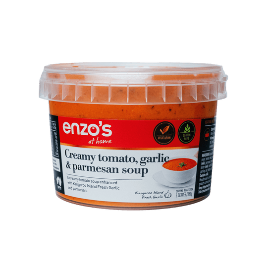 Creamy Tomato, Garlic & Parmesan Soup 550g - Enzo's at Home