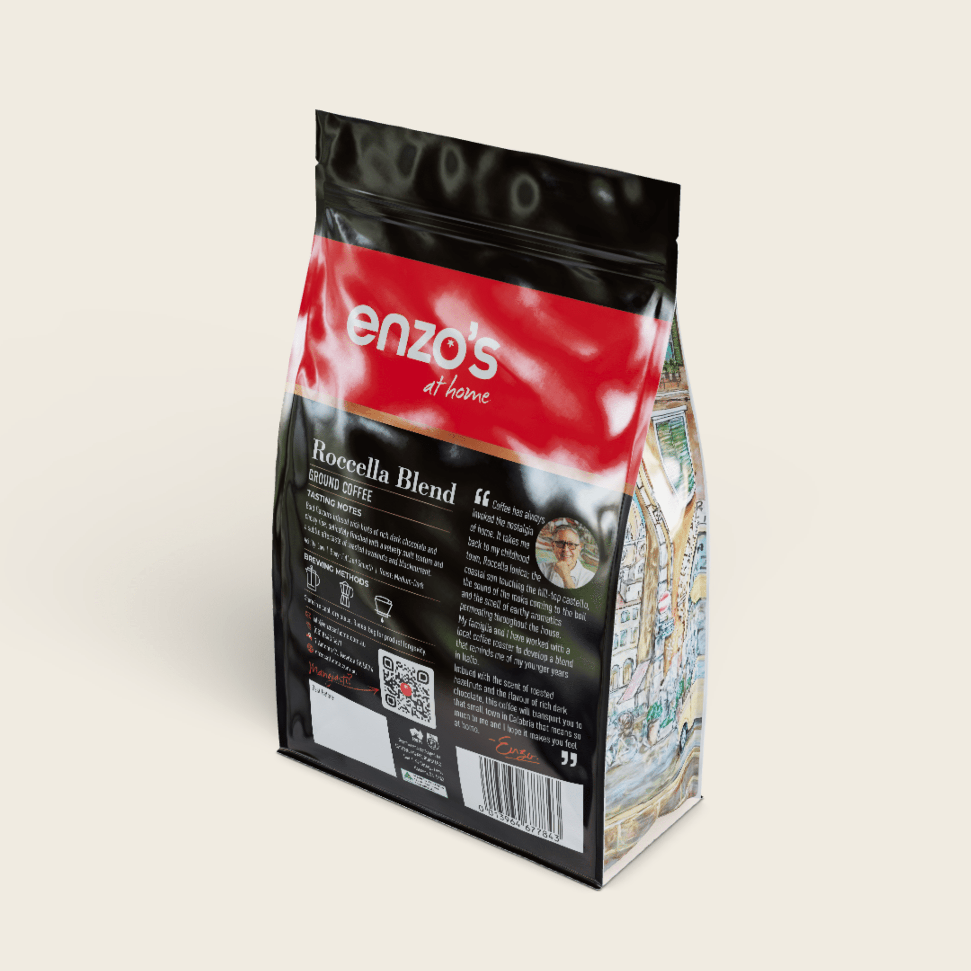 Roccella Blend Ground Coffee (500g) - Enzo's at Home