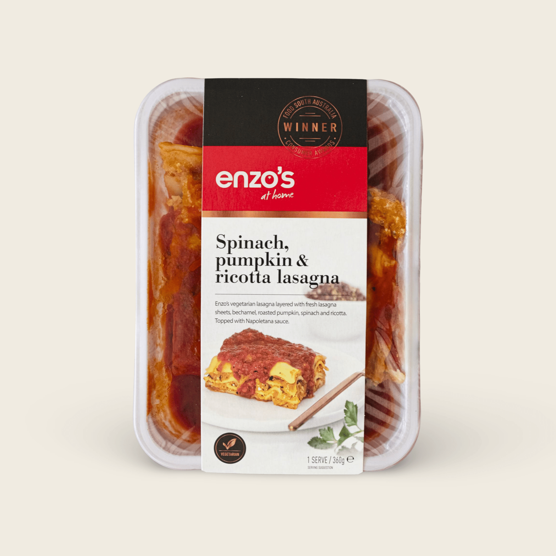 Spinach, Pumpkin And Ricotta Lasagna - Enzo's at Home