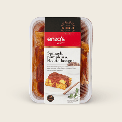 Spinach, Pumpkin And Ricotta Lasagna - Enzo's at Home