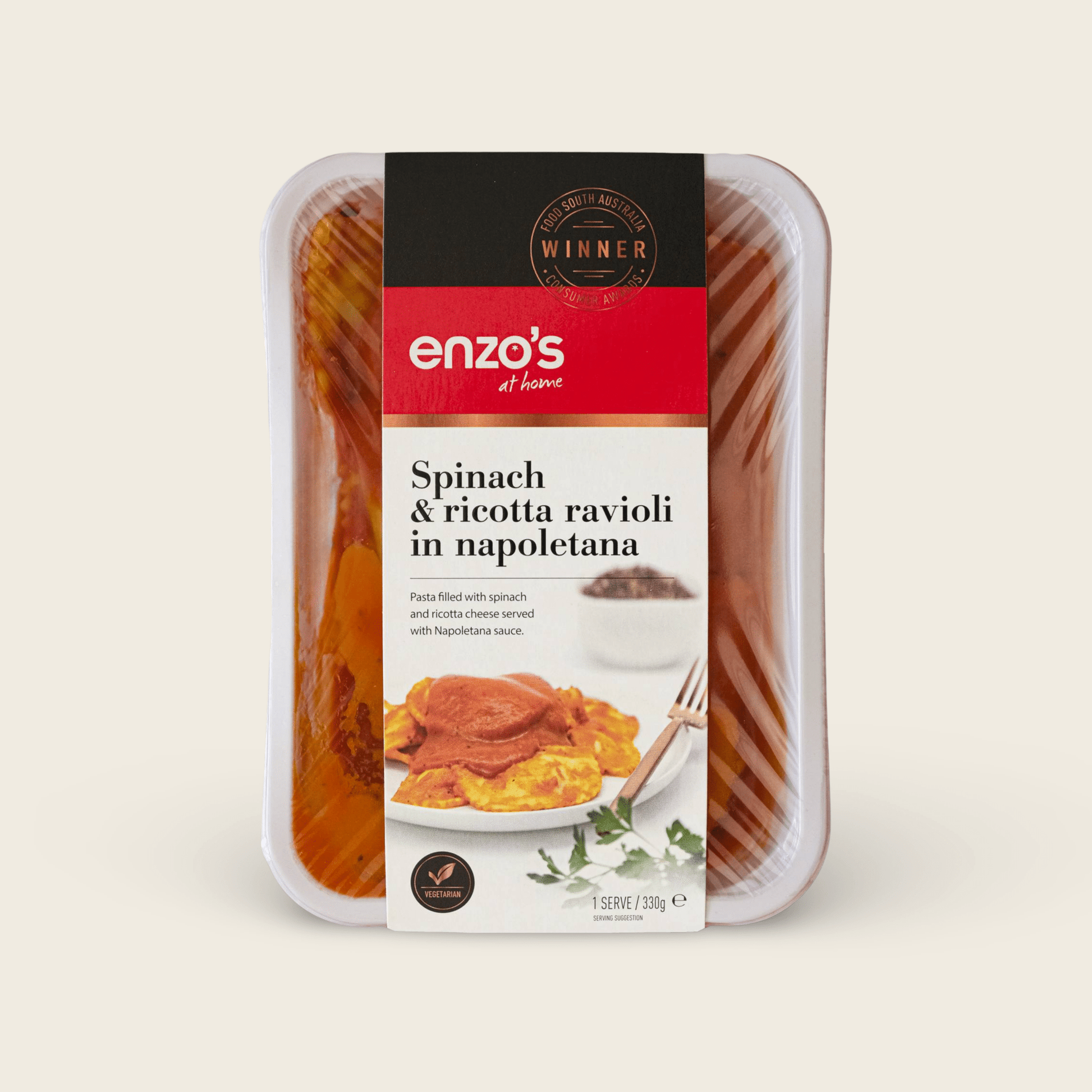 Spinach & Ricotta Ravioli in Napoletana - Enzo's at Home